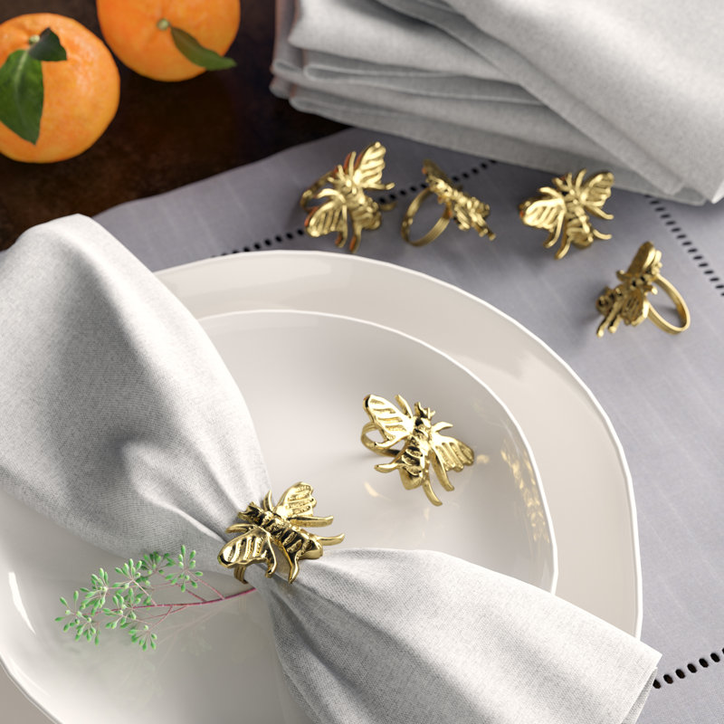 Canora Grey Honey Bee Napkin Ring Set & Reviews Wayfair